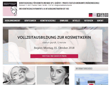 Tablet Screenshot of kosmetikfachschule.de